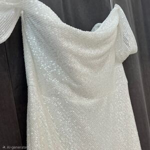 Jenny Yoo Opal White Sequin Wedding Dress